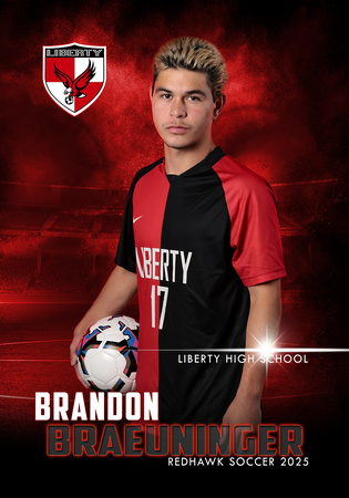 LHS Soccer Banner 2025 Varsity Brandon Braeuninger